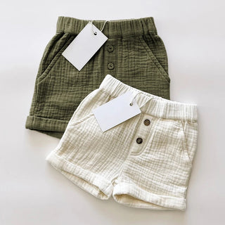 Double Gauze Muslin Cotton Shorts Set - RYAN AND REMI