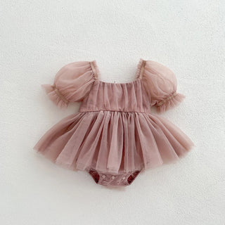 Puff Sleeve Tulle Dress - RYAN AND REMI