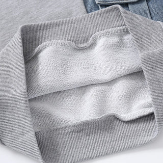 Sweatshirt mit Farbblock-Design aus Denim