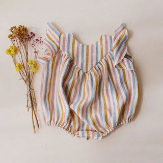 Striped Sleeveless One-Pieces Girl Bodysuit - RYAN AND REMI