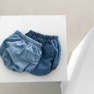 Girls Denim Bloomer Shorts - RYAN AND REMI