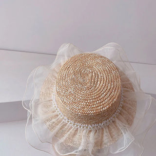 Lace Pearl Sun Hat - RYAN AND REMI