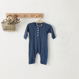 Soft Long Sleeve Solid Bodysuit Romper - RYAN AND REMI