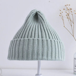 Solid Color Ribbed Beanie Hat - RYAN AND REMI