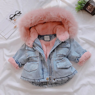 Plush Fur Denim Jacket - RYAN AND REMI