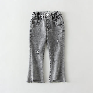 Girls Denim Boot Cut Pants - RYAN AND REMI