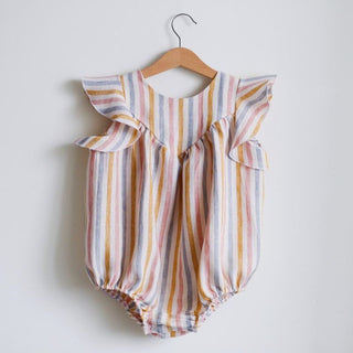 Striped Sleeveless One-Pieces Girl Bodysuit - RYAN AND REMI