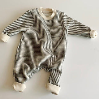 Long Sleeve Full Striped Sweater Jumpsuit - RYAN AND REMI