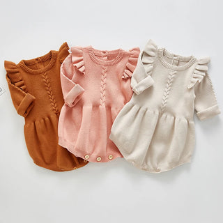 Ruffle Sleeve Knitted Bodysuit