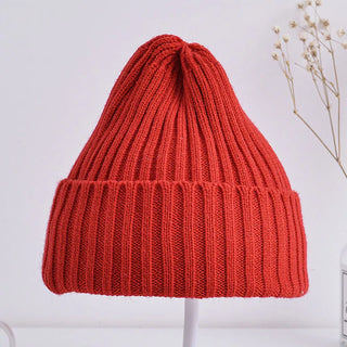 Solid Color Ribbed Beanie Hat - RYAN AND REMI