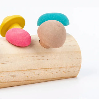 Wooden Rainbow Blocks Mushroom Game Toy - RYAN AND REMI