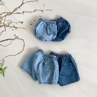 Girls Denim Bloomer Shorts - RYAN AND REMI