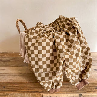 Kids Checkered Harem Pants - RYAN AND REMI