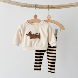 Fuzzy Puppy Stripe Set