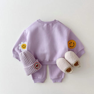 Flower Smile Patch Jogger Set - RYAN AND REMI