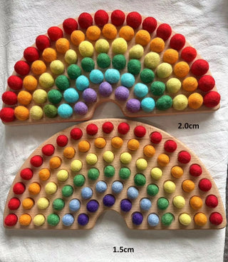 Felt Balls Color Sorting Creative Training Toy - RYAN AND REMI