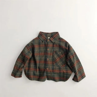 Boys Fall Plaid Shirt