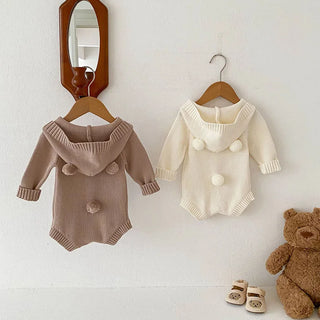 Pom Pom Hoodie Romper - RYAN AND REMI