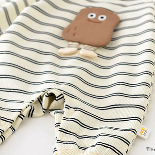 Spring Striped Cartoon Baby Onesie - RYAN AND REMI