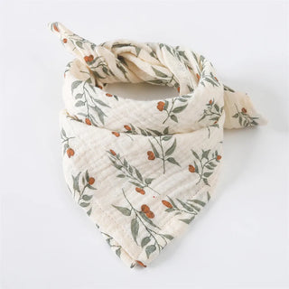 Floral Muslin Burp Cloth Bib - RYAN AND REMI