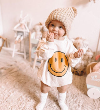 Smiley Face Baby Bodysuit - RYAN AND REMI