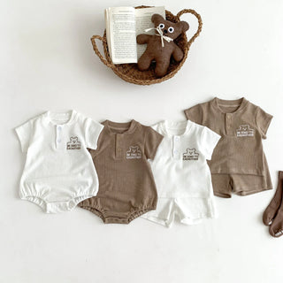 Striped Bear Baby Bodysuit - RYAN AND REMI