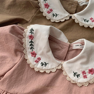 Vintage Flower Embroidery Girl Dress - RYAN AND REMI