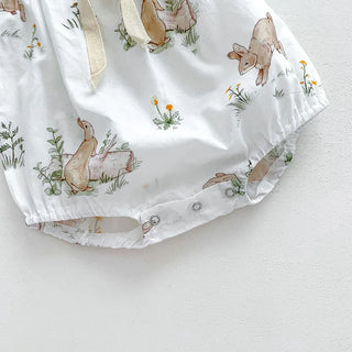 Bunny Rabbit Puff Sleeve Romper - RYAN AND REMI