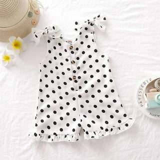 Polka Dot Sleeveless Baby Girls Rompers - RYAN AND REMI