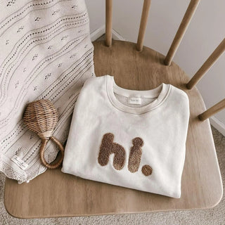 Hi Embroidery Cotton Bodysuit - RYAN AND REMI