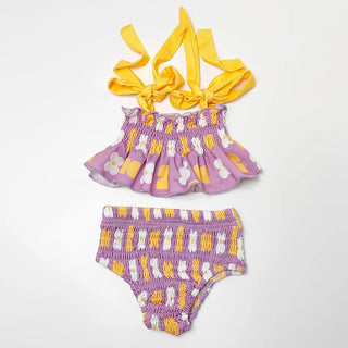 Girls Flower Camisole Toddler Swimsuit - RYAN AND REMI