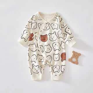 Newborn Bear Sketch Kimono Jumpsuit - RYAN AND REMI