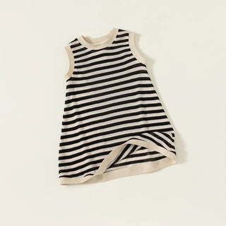 Girls' Sleeveless Striped Dress - RYAN AND REMI