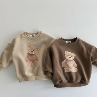 Teddy Bear Hot Print Sweater - RYAN AND REMI