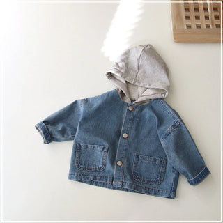 Kids Hooded Denim Jacket