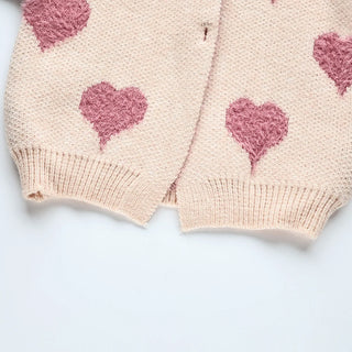 Heart Print 2 Piece Sweater Set - RYAN AND REMI