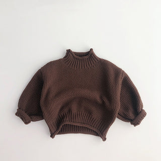 Solid High Neck Turtleneck Sweater. - RYAN AND REMI