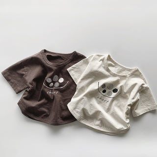 Short Sleeves Cotton Cute T-shirt Boys Tops - RYAN AND REMI