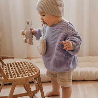 Knitted Round Neck Pullover Sweater - RYAN AND REMI