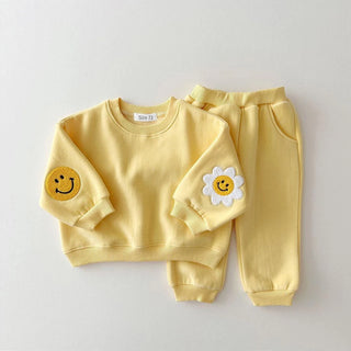 Flower Smile Patch Jogger Set - RYAN AND REMI