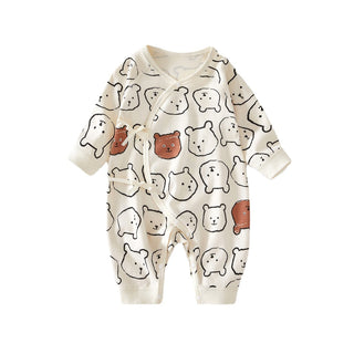 Newborn Bear Sketch Kimono Jumpsuit - RYAN AND REMI