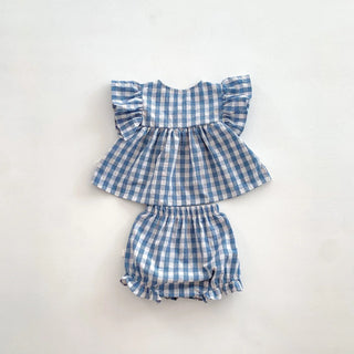 Ruffle Plaid Bloomer Set - RYAN AND REMI