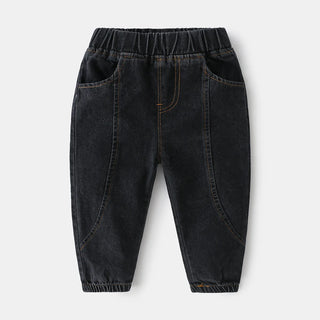 Kids Solid Denim Pants - RYAN AND REMI