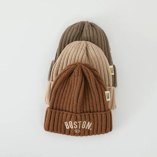 Solid Color Boston Warm Beanie Cap - RYAN AND REMI