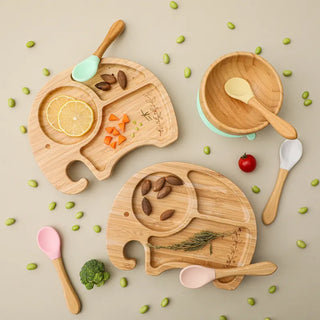 Bamboo Plate Set for Kids - RYAN AND REMI