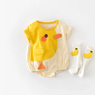 Sommer-Bodysuit mit kleinem Huhn