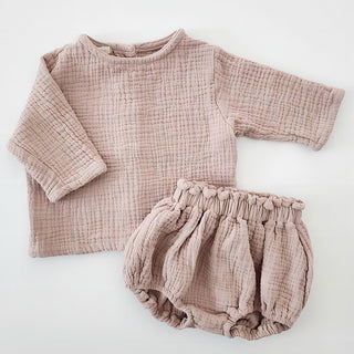 Soft Long Sleeve Shirt & Bloomer Clothing Set - RYAN AND REMI