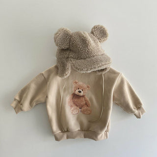 Teddy Bear Hot Print Sweater - RYAN AND REMI