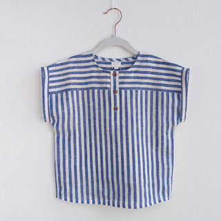 Boys Button Up Linen Shirt - RYAN AND REMI