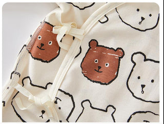 Newborn Bear Sketch Kimono Jumpsuit - RYAN AND REMI